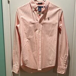 Ralph Lauren Peach Striped Button-Up